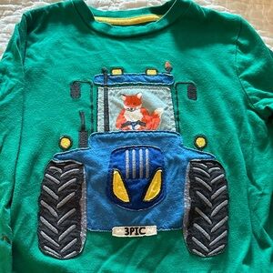 EUC mini boden long sleeve tractor shirt size 7-8